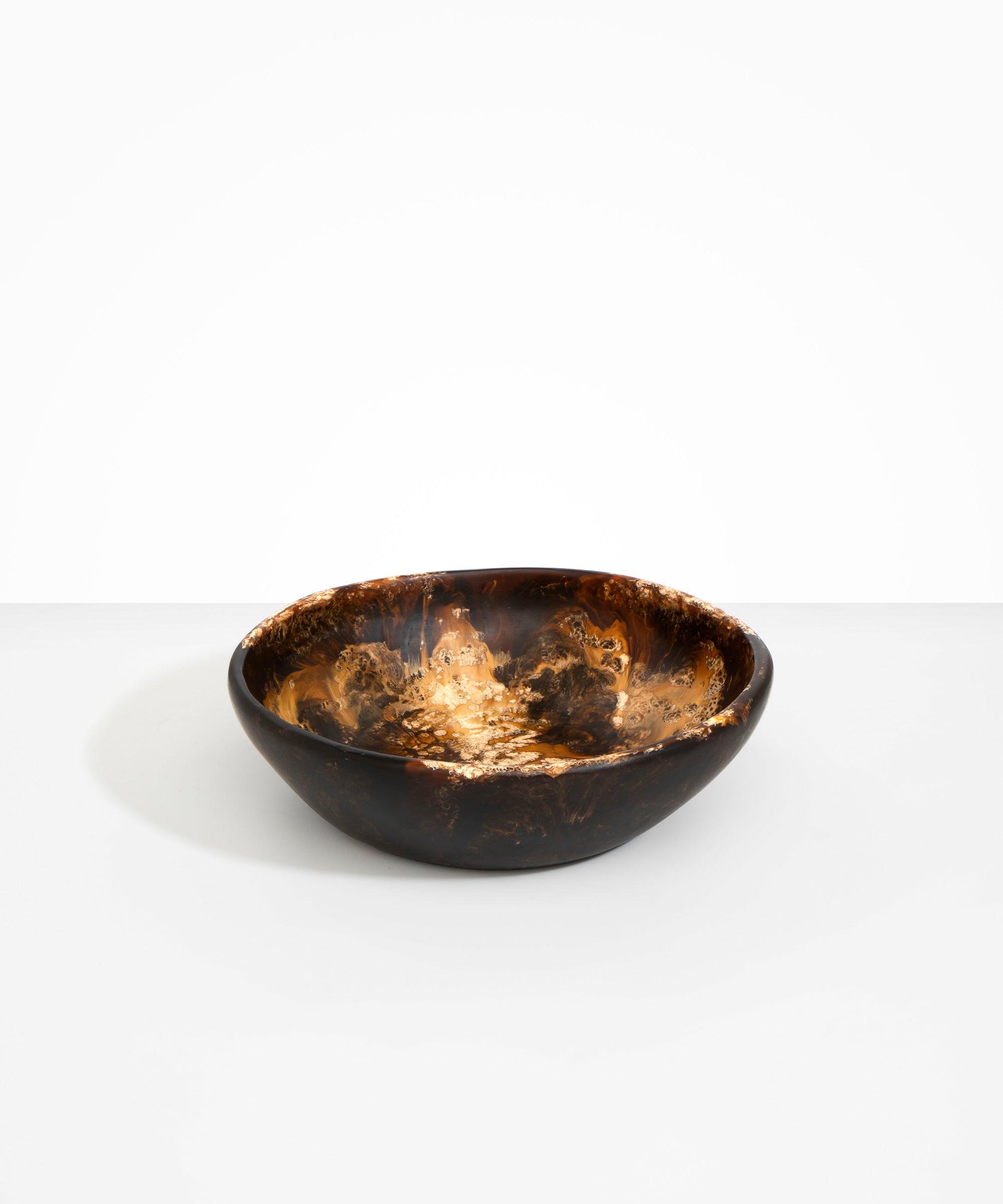 Dinosaur Designs Large Salad Bowl Bowls in Dark Horn color resin