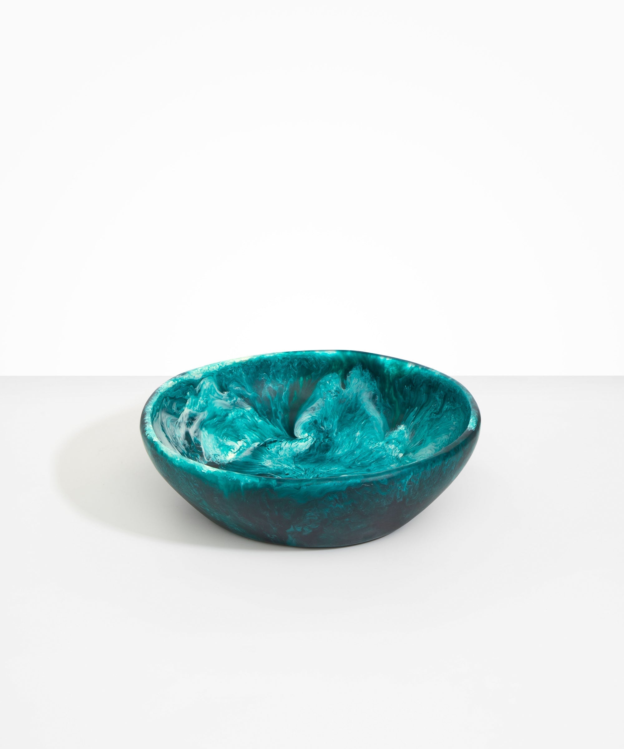 Dinosaur Designs Large Salad Bowl Bowls in Lagoon color resin