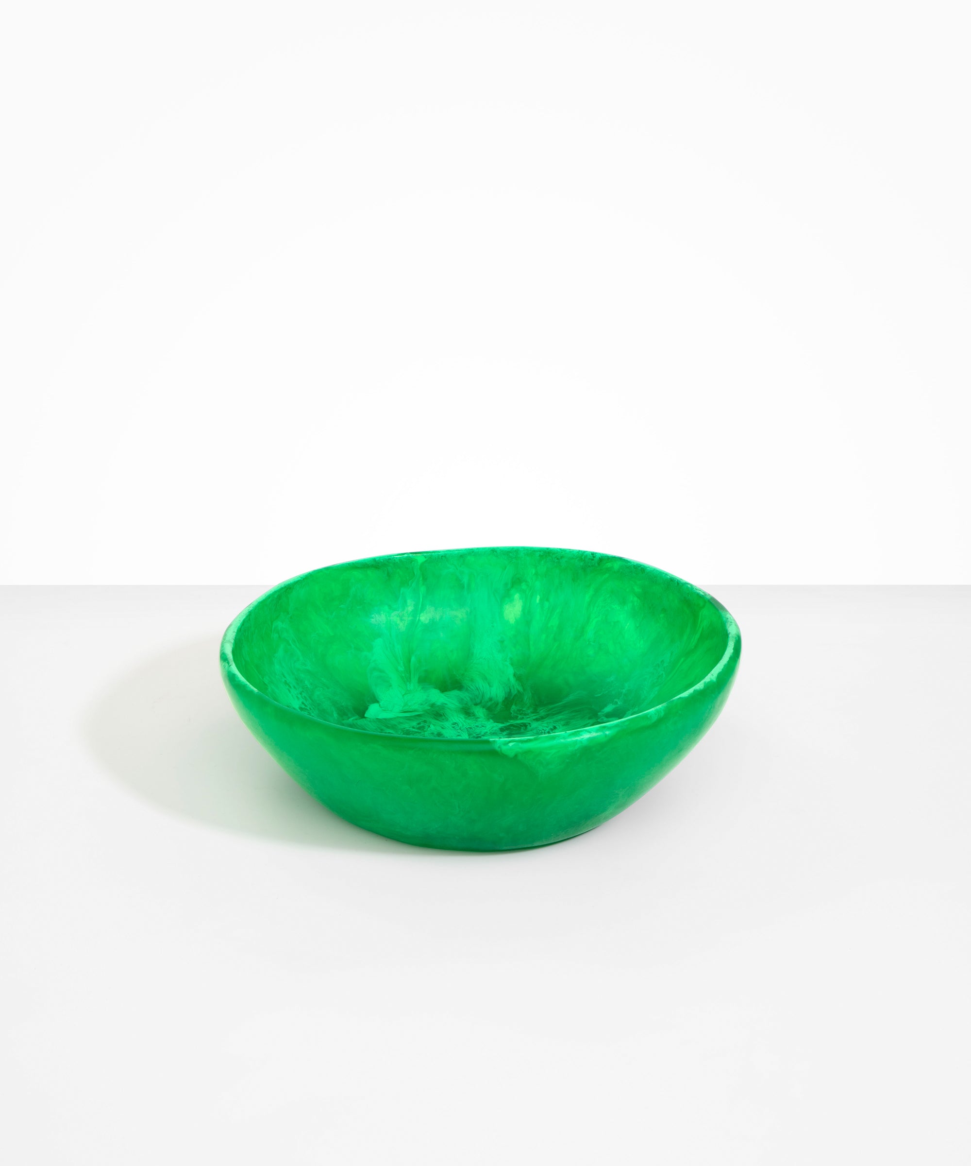 Dinosaur Designs Large Salad Bowl Bowls in Leaf color resin