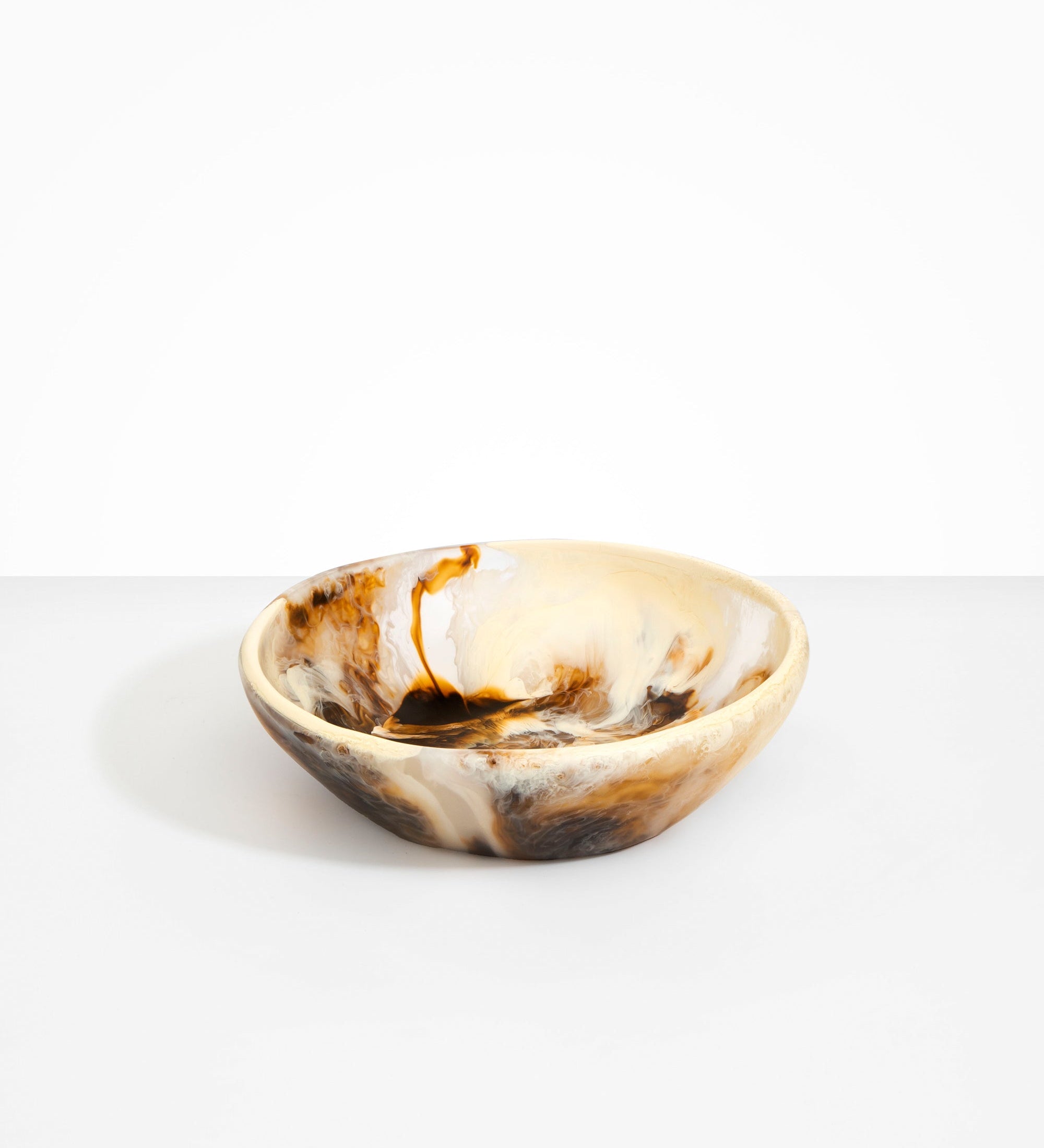 Dinosaur Designs Large Salad Bowl Bowls in Light Horn Colour resin