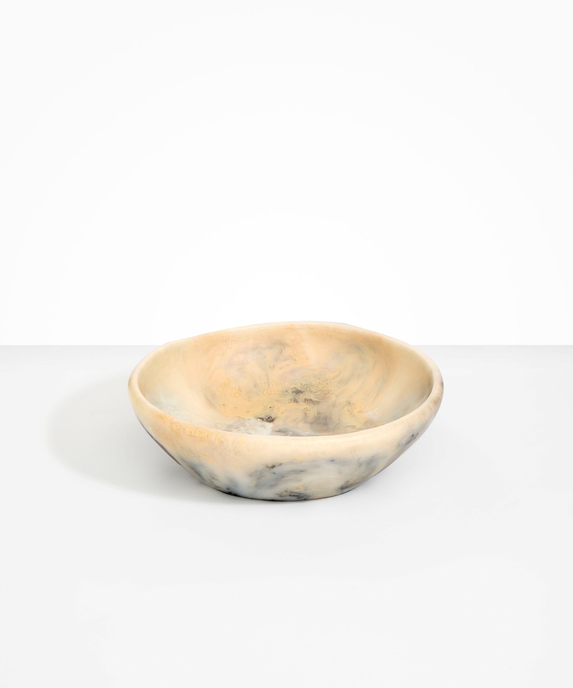Dinosaur Designs Large Salad Bowl Bowls in Sandy Pearl color resin