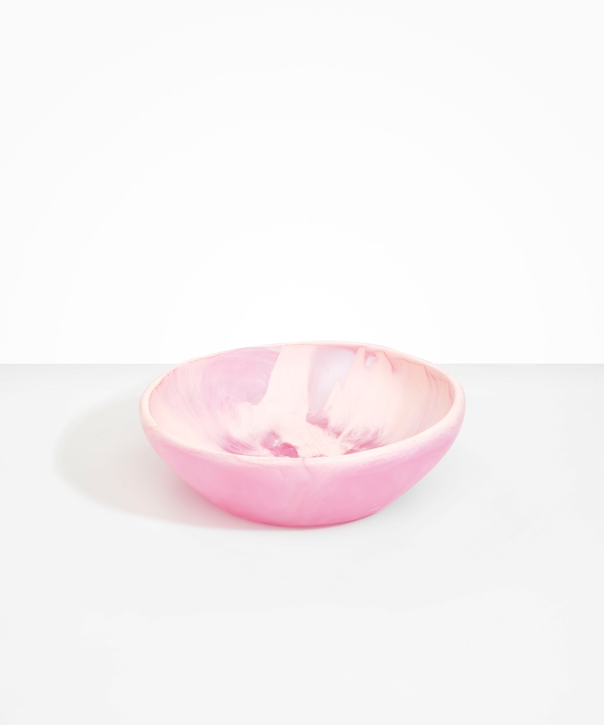 Dinosaur Designs Large Salad Bowl Bowls in Shell Pink color resin