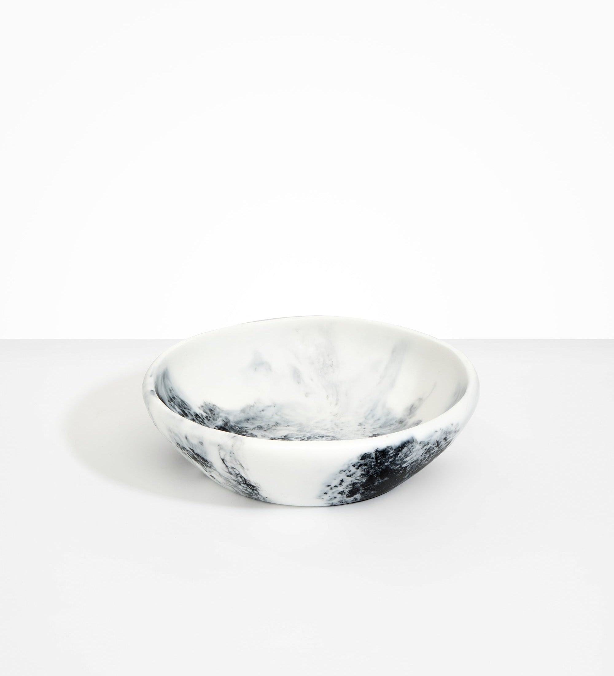 Dinosaur Designs Large Salad Bowl Bowls in White Marble Colour resin
