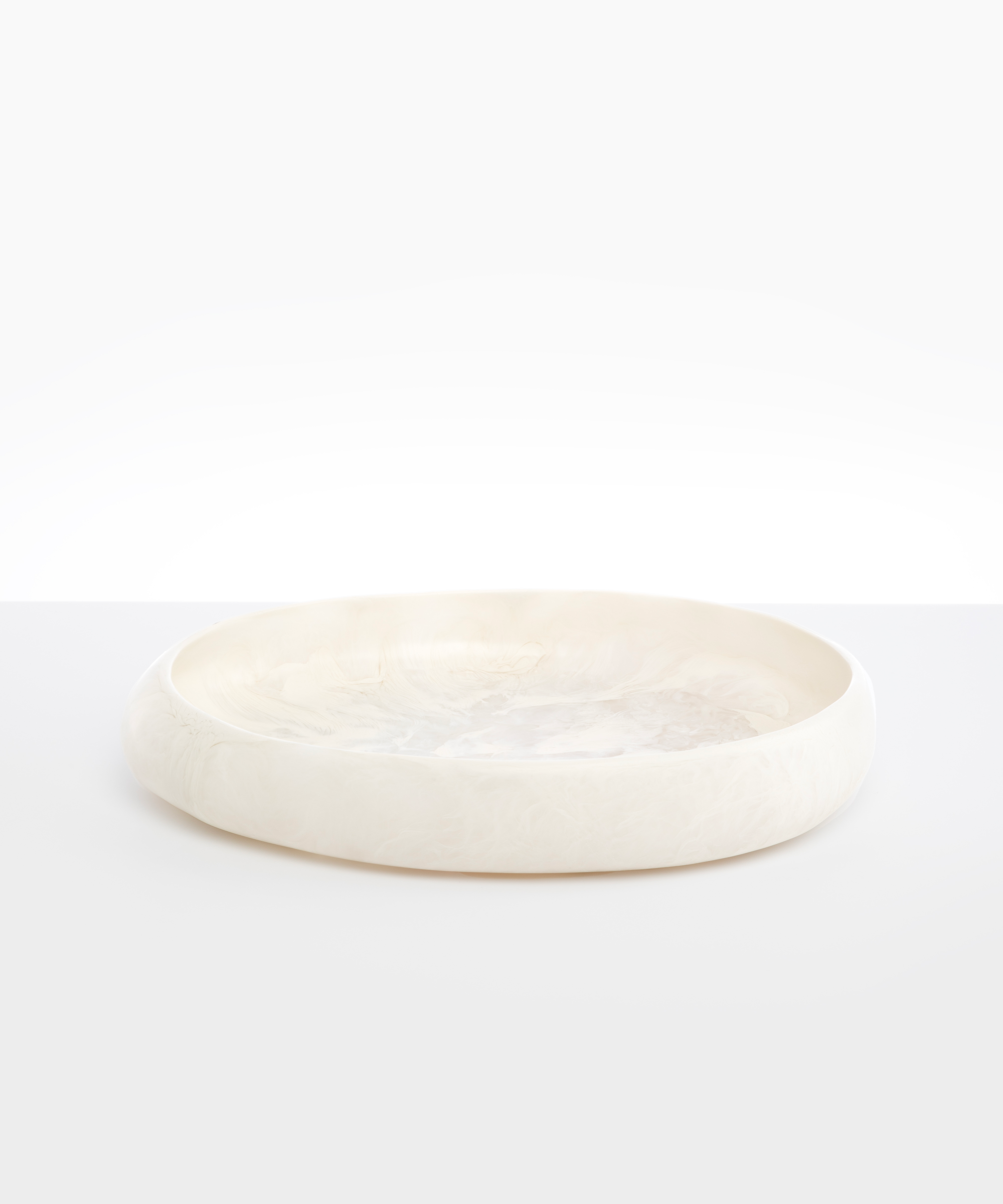 Dinosaur Designs Large Rock Bowl Bowls in Chalk Swirl Colour resin