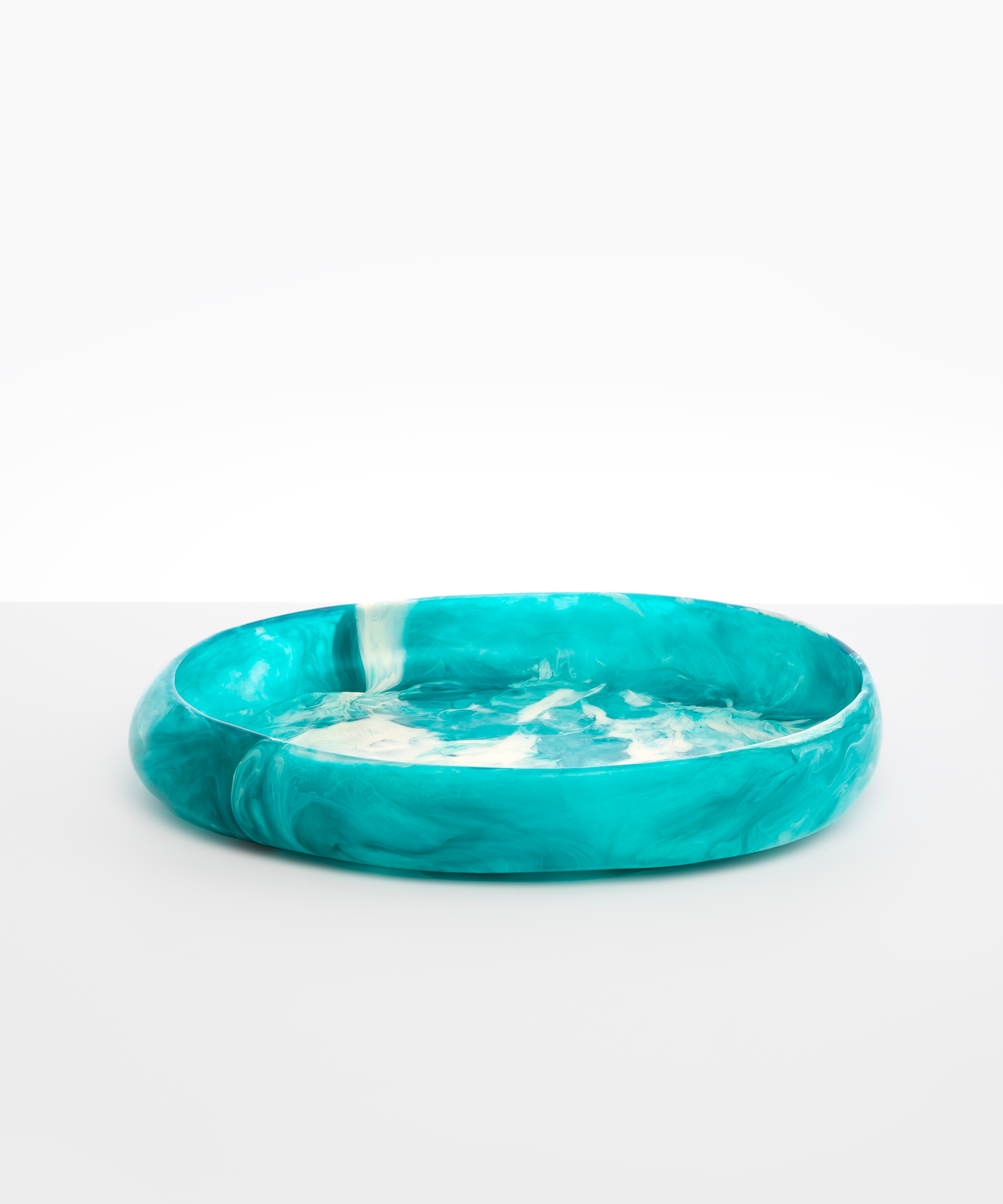 Dinosaur Designs Large Rock Bowl Bowls in Lagoon Colour resin