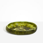 Dinosaur Designs Large Rock Bowl in Malachite color resin
