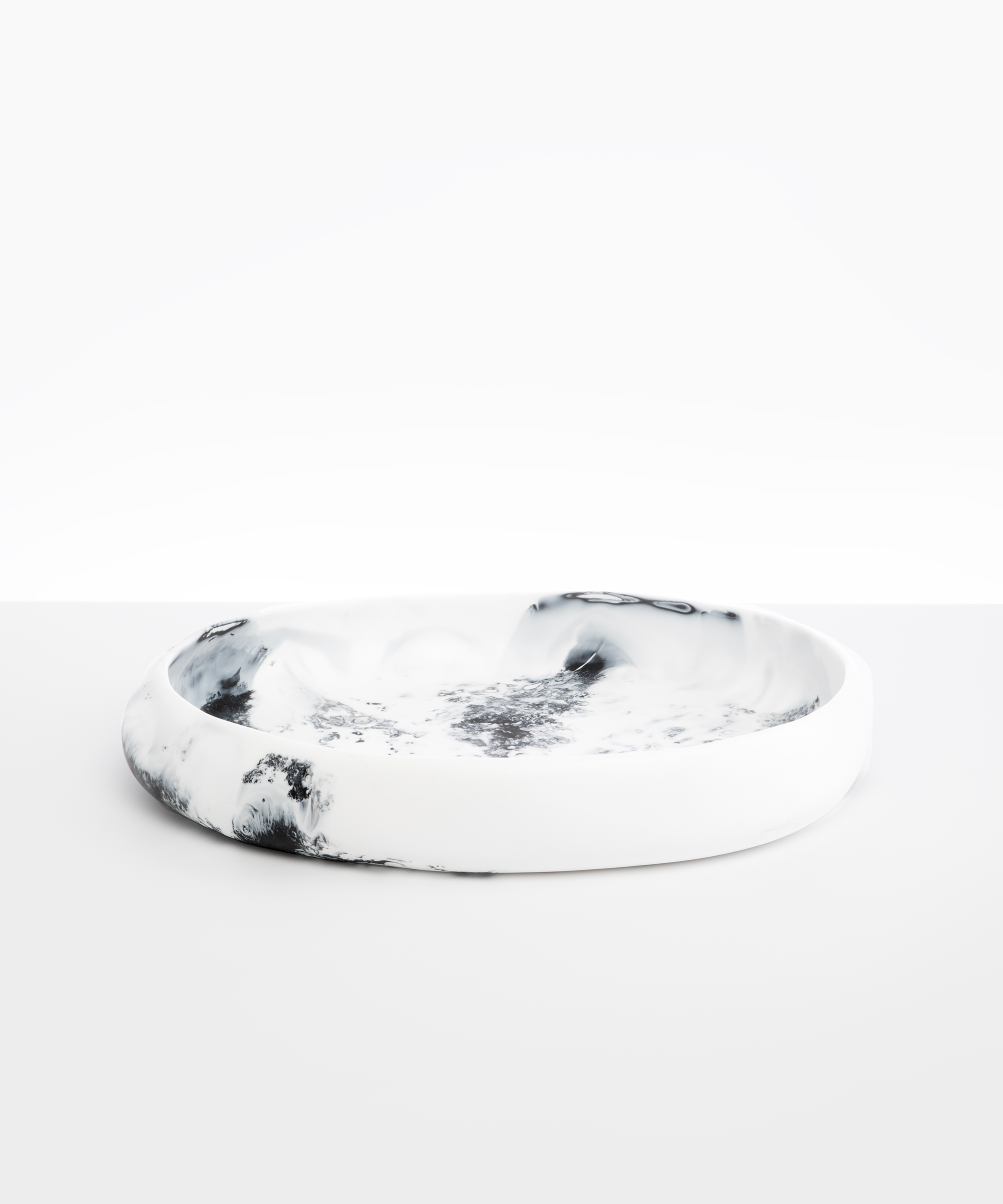 Dinosaur Designs Large Rock Bowl Bowls in White Marble Colour resin