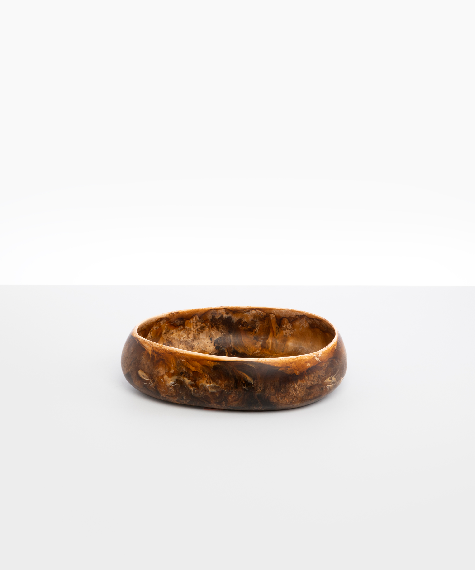 Dinosaur Designs Medium Rock Bowl in Dark Horn Colour resin