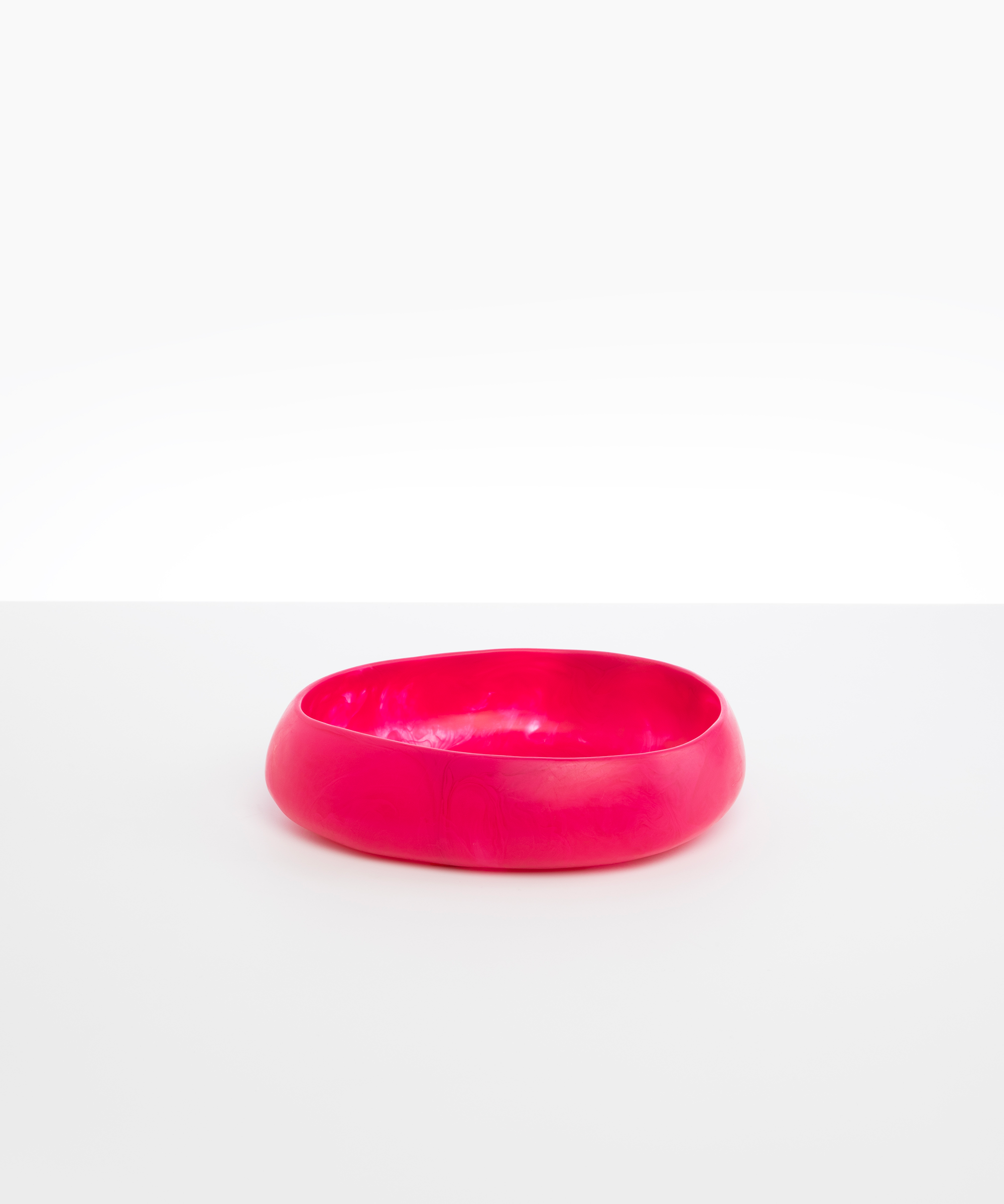 Dinosaur Designs Medium Rock Bowl in Flamingo Colour resin.