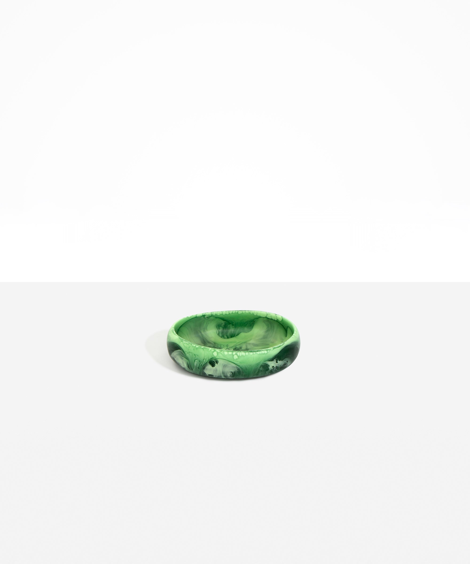 Dinosaur Designs Small Rock Bowl in Moss color resin