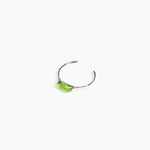 Dinosaur Designs Watercolour Cuff in Clear Grass Colour resin with Silver-Plated Brass Material..