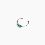 Dinosaur Designs Watercolour Cuff in Clear Water Colour resin with Silver-Plated Brass Material..