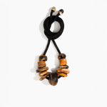 Dinosaur Designs Drift Choker in Dark Horn Colour resin with Brushed Nano-Coated Brass Material..