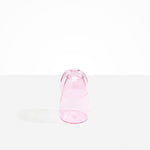 Dinosaur Designs coloured Glass Pebble Carafe cup and jug set in transparent pink.