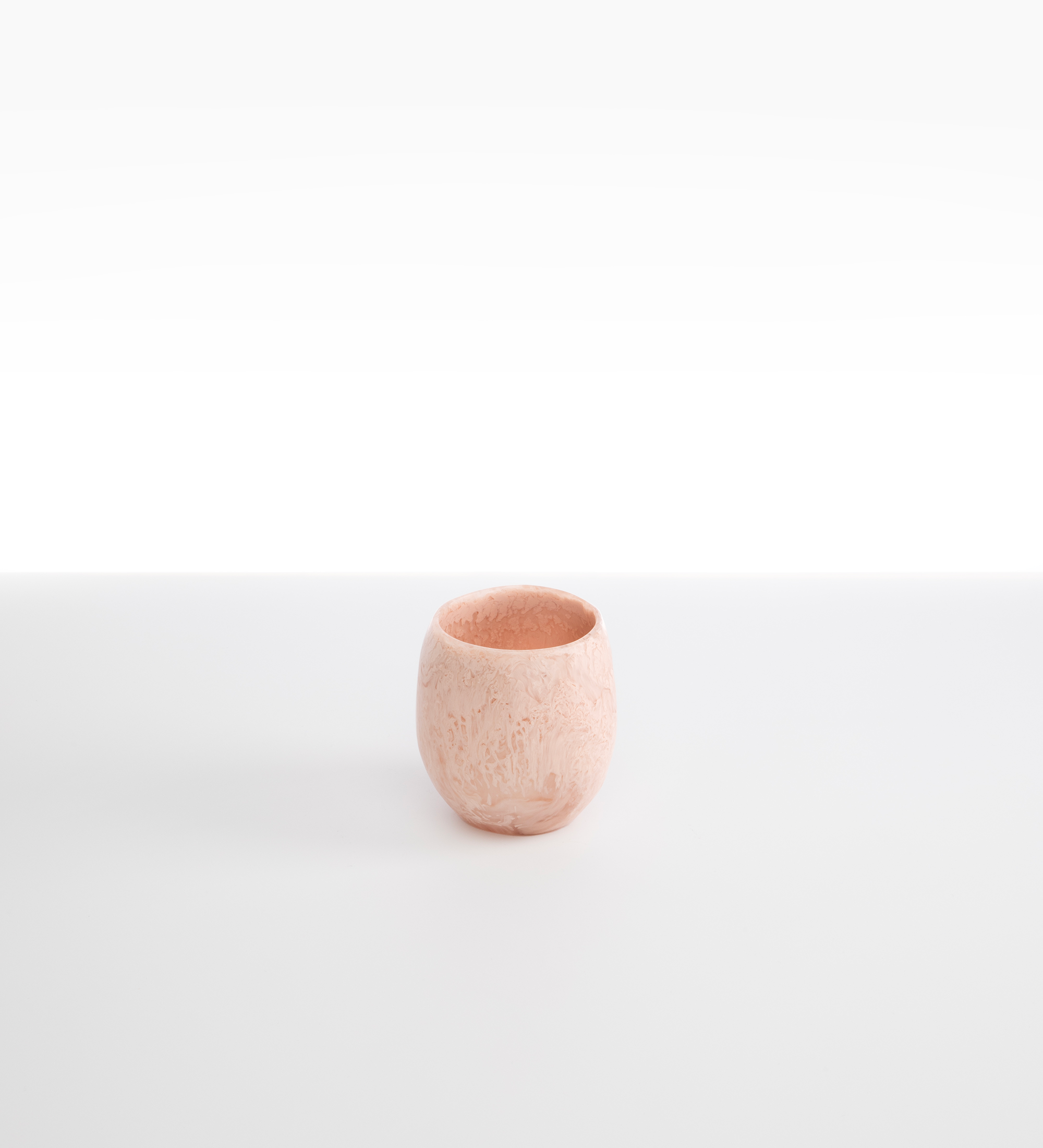 Dinosaur Designs Large Rock Cup Tumblers in Rose Swirl Colour resin