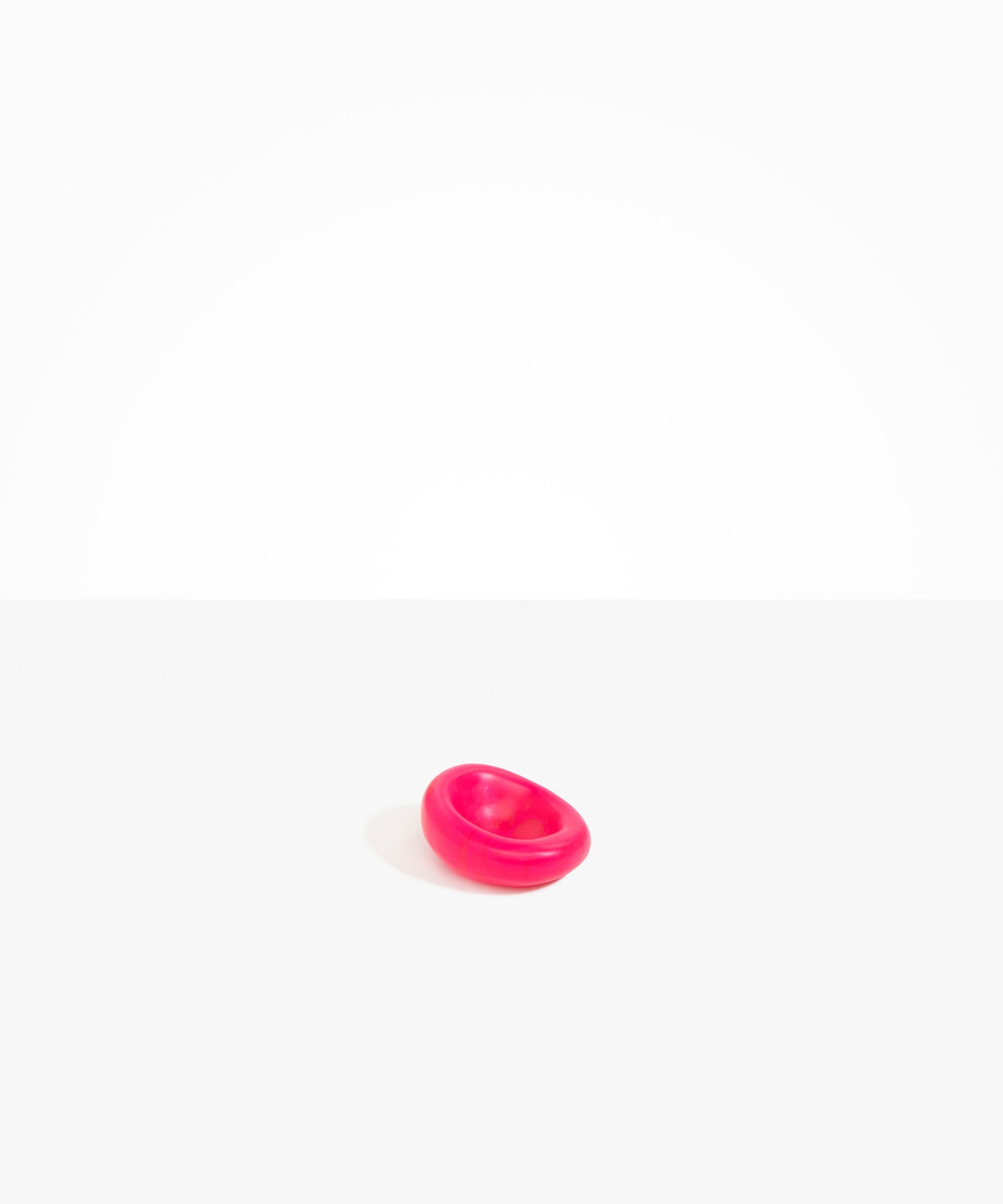 Dinosaur Designs Medium Drift Dish in Cranberry— handcrafted marbled red resin chunky trinket dish with organic form...