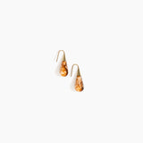 Dinosaur Designs Small Dew Drop Earrings in Light Horn Colour resin