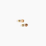 Dinosaur Designs Small Ball Stud Earrings in Light Horn Colour resin with Nano-Coated Brass Material.