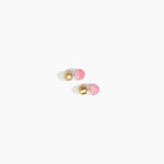 Dinosaur Designs Small Ball Stud Earrings in Shell Pink Colour resin with Brushed Nano-Coated Brass Material.