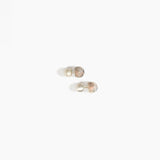 Dinosaur Designs Small Ball Stud Earrings in Sandy Pearl Colour resin with Silver-Plated Brass Material.