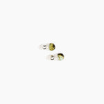 Dinosaur Designs Small Ball Stud Earrings in Malachite Colour resin with Silver-Plated Brass Material.