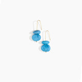 Dinosaur Designs Temple Earth Wire Earrings in Sky Colour resin with Gold-Filled Material.