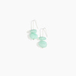 Dinosaur Designs Temple Earth Wire Earrings in Mint Colour resin with 925 Sterling Silver Material.