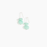 Dinosaur Designs Temple Earth Wire Earrings in Mint Colour resin with 925 Sterling Silver Material.