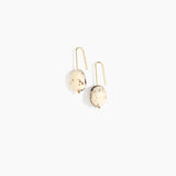 Dinosaur Designs Earth Wire Earrings in Cappuccino Colour resin with Gold-Filled Material.