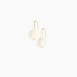 Dinosaur Designs Earth Wire Earrings in Chalk Swirl Colour resin with Gold-Filled Material.