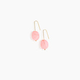 Dinosaur Designs Earth Wire Earrings in Parakeet Colour resin with Gold-Filled Material.