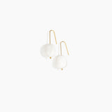 Dinosaur Designs Earth Wire Earrings in Snow Swirl Colour resin with Gold-Filled Material.