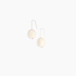 Dinosaur Designs Earth Wire Earrings in Chalk Swirl Colour resin with 925 Sterling Silver Material.