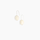 Dinosaur Designs Earth Wire Earrings in Chalk Swirl Colour resin with 925 Sterling Silver Material.
