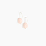 Dinosaur Designs Earth Wire Earrings in Rose Swirl Colour resin with 925 Sterling Silver Material.