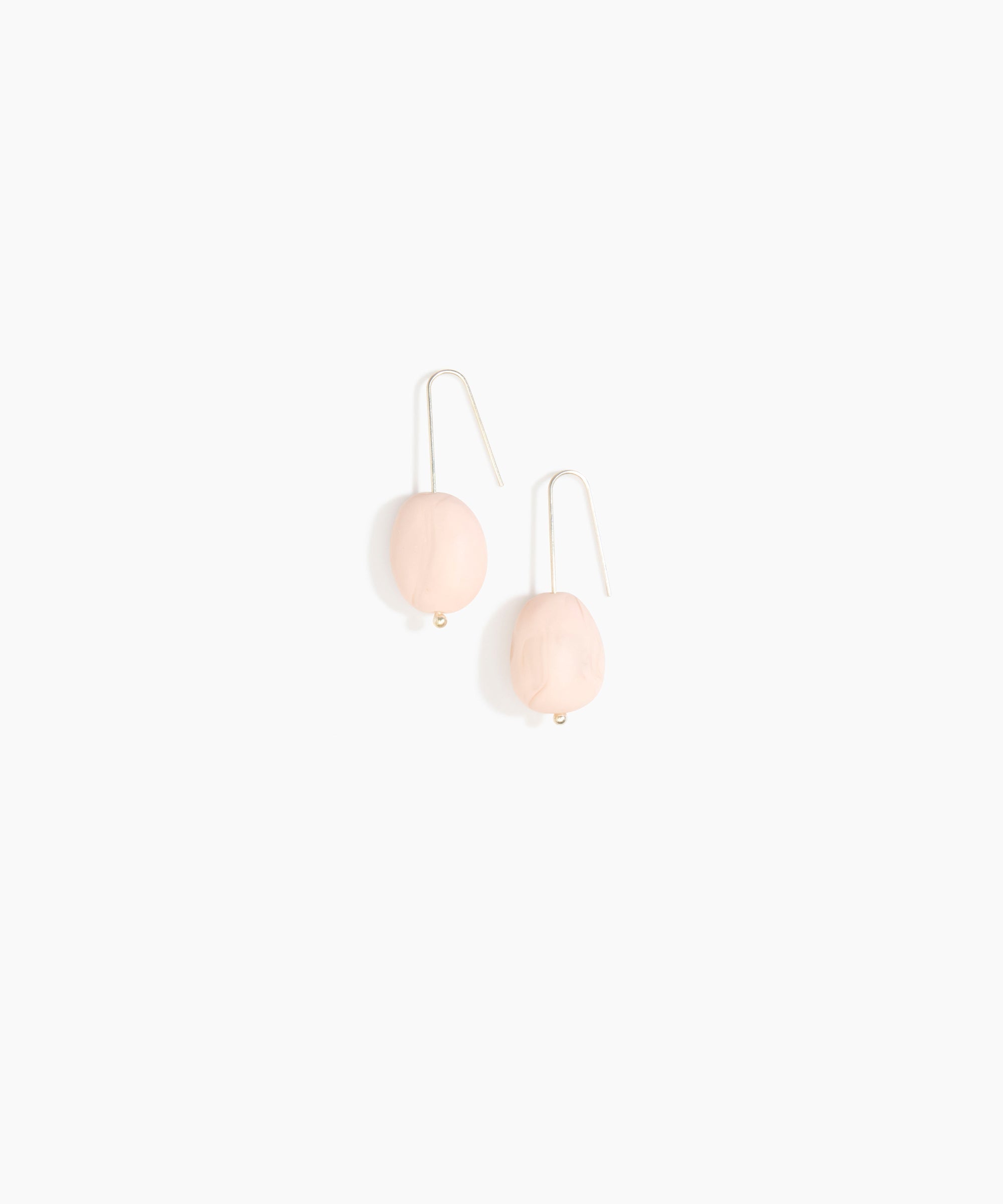 Dinosaur Designs Earth Wire Earrings in Rose Swirl Colour resin with 925 Sterling Silver Material.