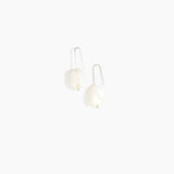 Dinosaur Designs Earth Wire Earrings in Snow Swirl Colour resin with 925 Sterling Silver Material.