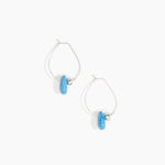 Dinosaur Designs Joie De Vivre Hoop Earrings in Sky Colour resin with 925 Sterling Silver Material