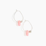 Dinosaur Designs Joie De Vivre Hoop Earrings in Parakeet Colour resin with 925 Sterling Silver Material.