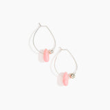 Dinosaur Designs Joie De Vivre Hoop Earrings in Parakeet Colour resin with 925 Sterling Silver Material.