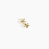 LO Collections Daisy Stud Earrings in Nano-Coated Brass Material..