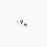 Dinosaur Designs Bones Stud Earrings in Granite Colour resin with Silver-Plated Brass Material.