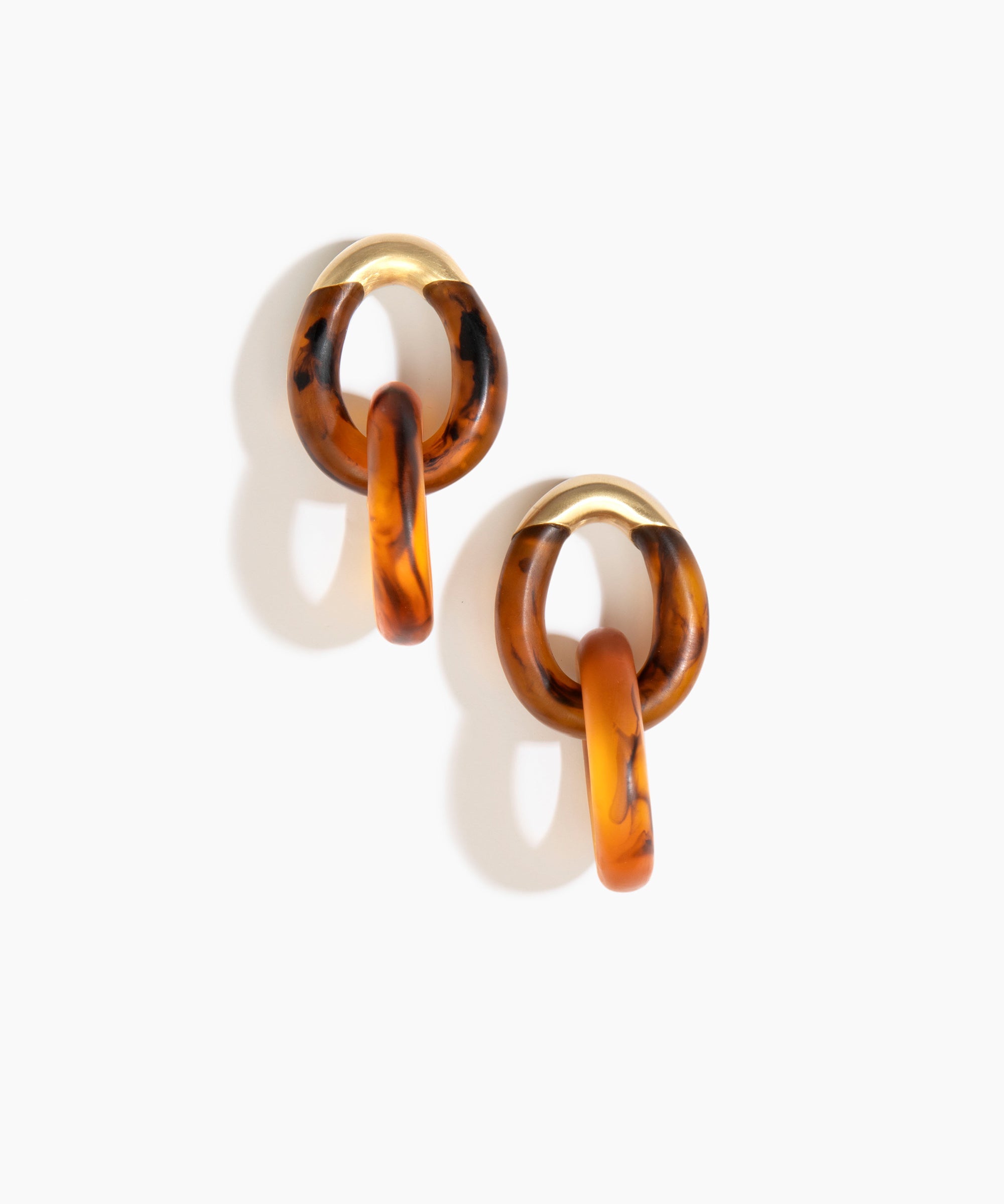 Large Rock Chain Earrings