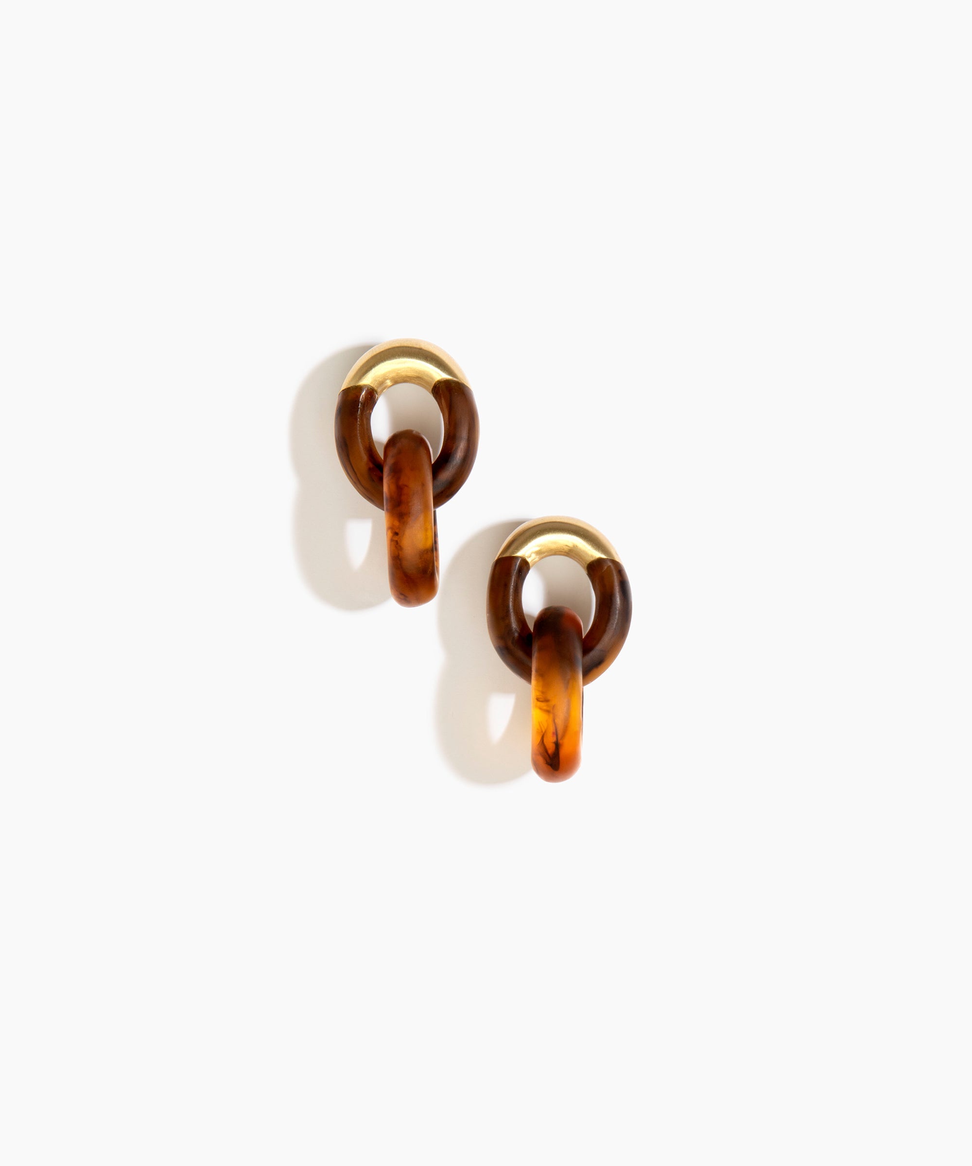 Small Rock Chain Earrings