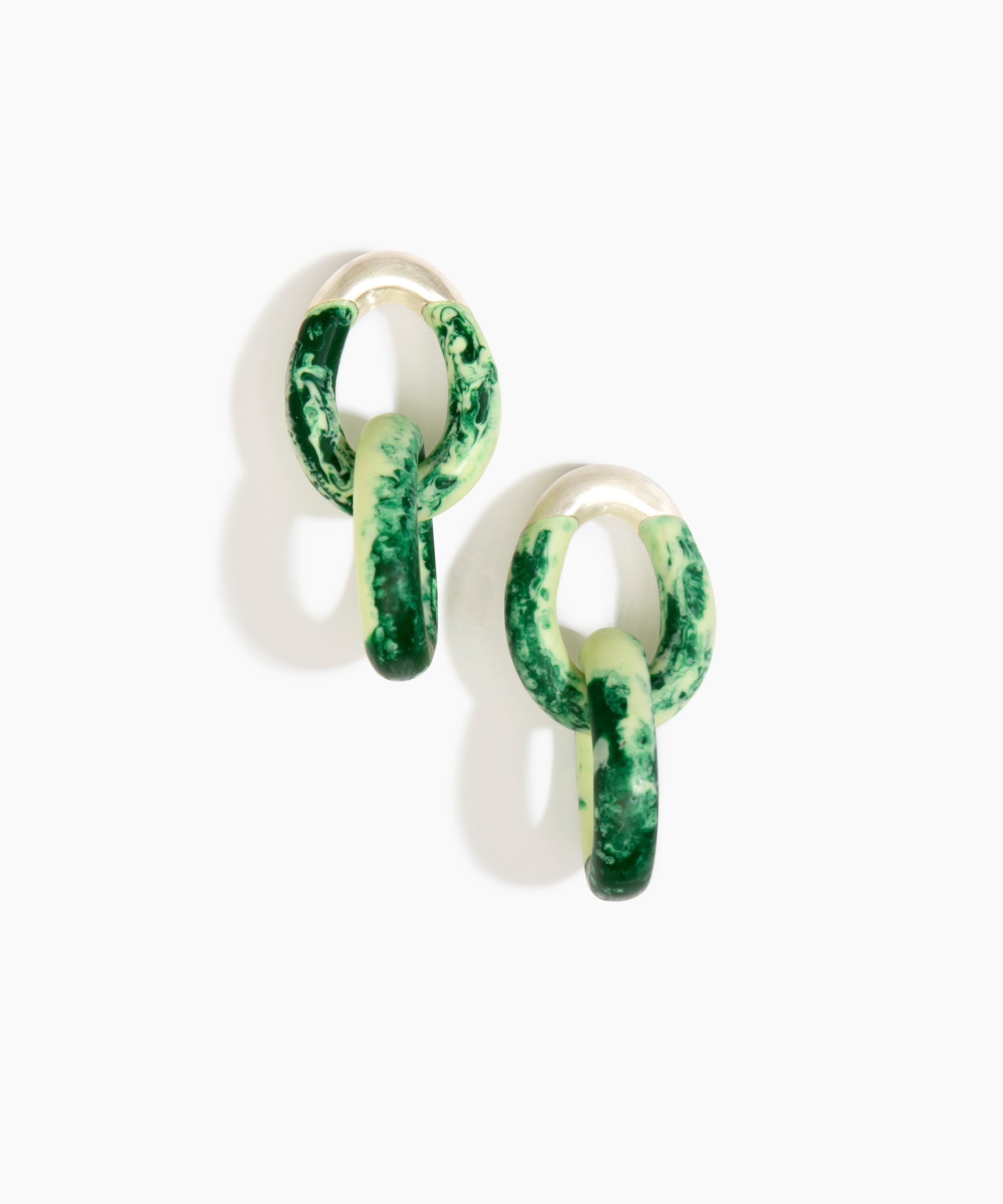 Large Rock Chain Earrings