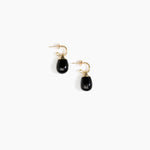 Dinosaur Designs ERRCKHOOPSML BRA small river rock hoops BLACK .