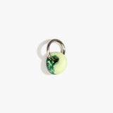 Dinosaur Designs Splash Keyring in Grass Colour resin with Gunmetal Metal..