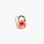 Dinosaur Designs Splash Keyring in Strawberry Colour resin with Gunmetal Metal..
