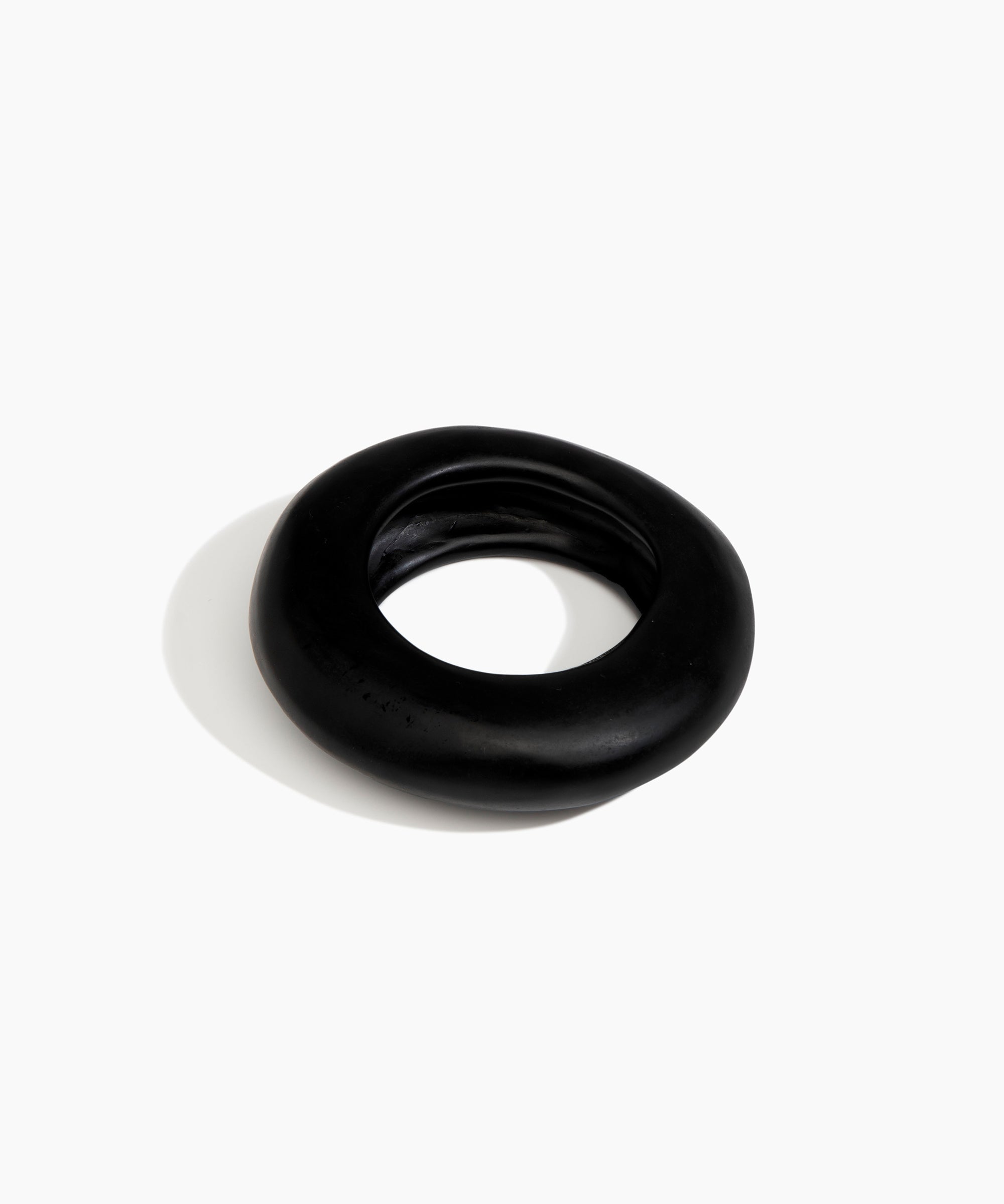 Dinosaur Designs Large Drift Bangle in Black Colour resin with Wide Fit.