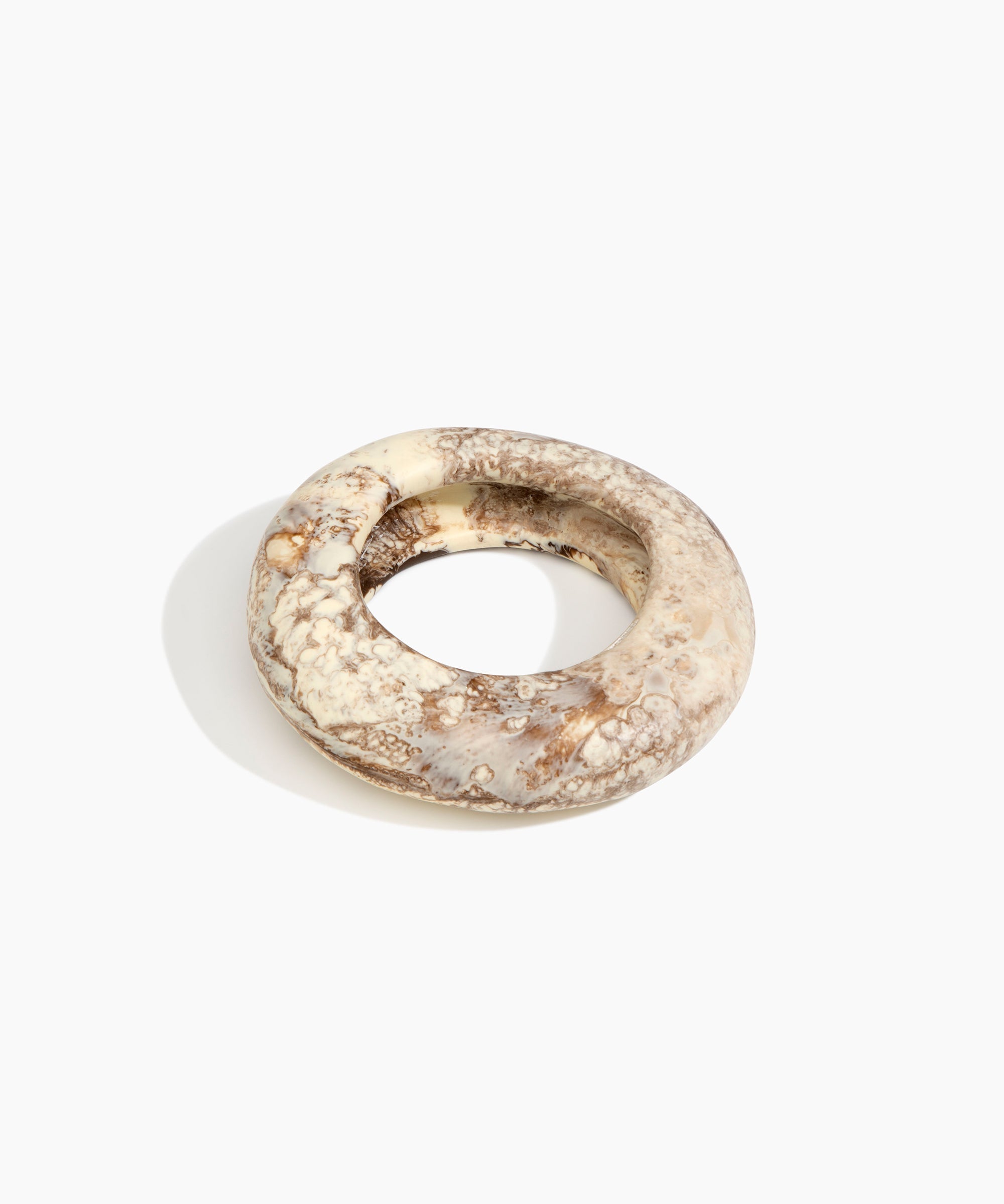 Dinosaur Designs Large Drift Bangle in Cappuccino Colour resin with Wide Fit..